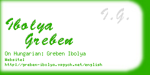 ibolya greben business card